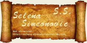 Selena Simeonović vizit kartica